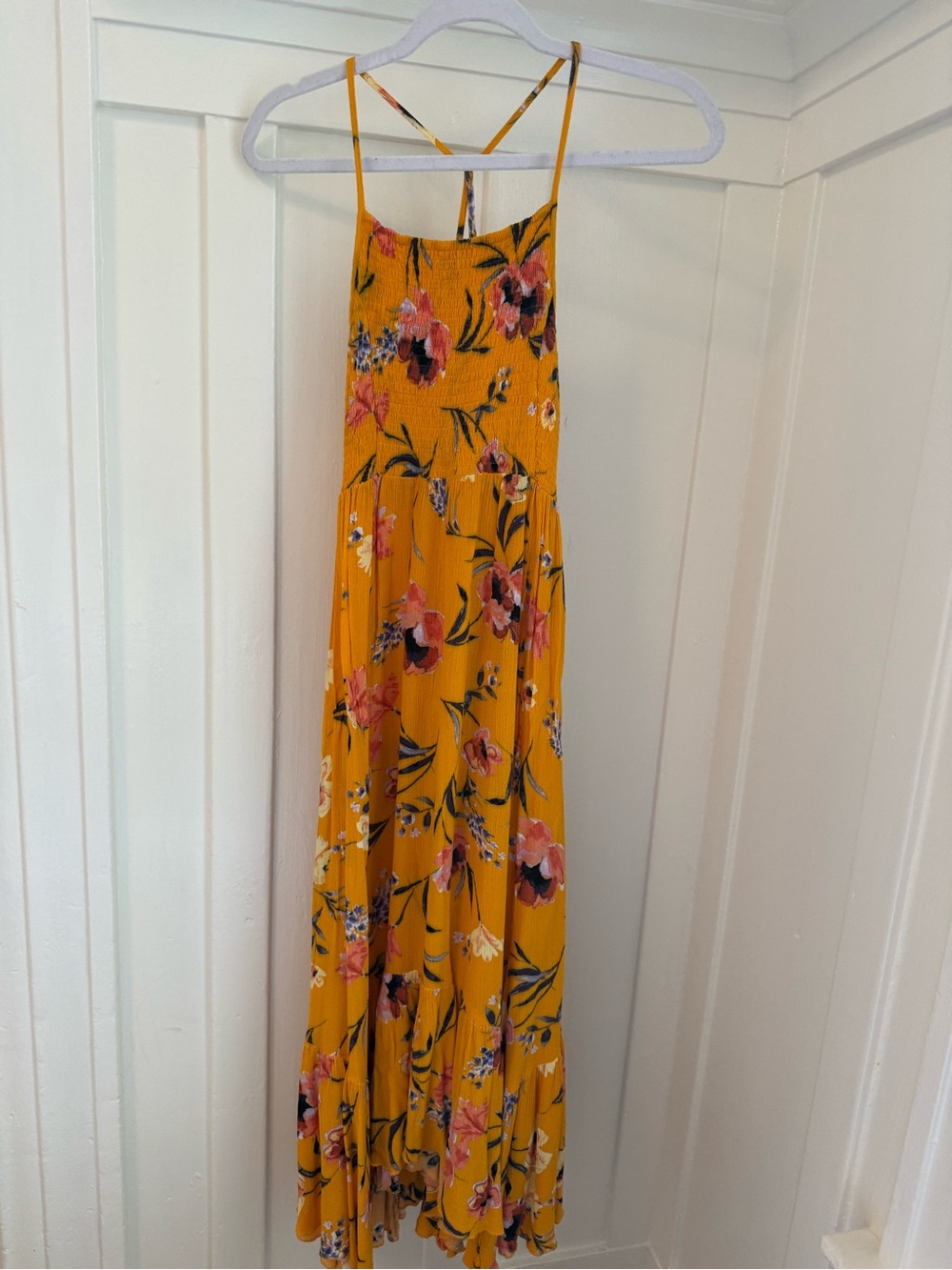 Lush Orange Tie-Dye Top with Multicolor Accents